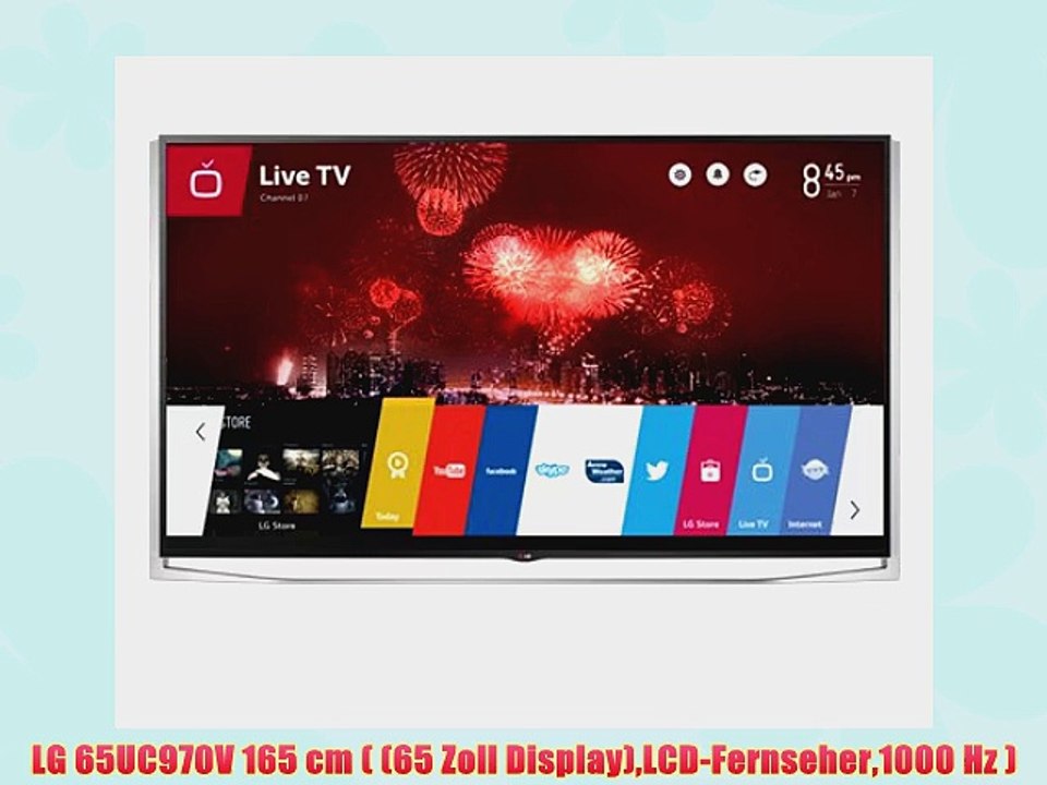 LG 65UC970V 165 cm ( (65 Zoll Display)LCD-Fernseher1000 Hz )