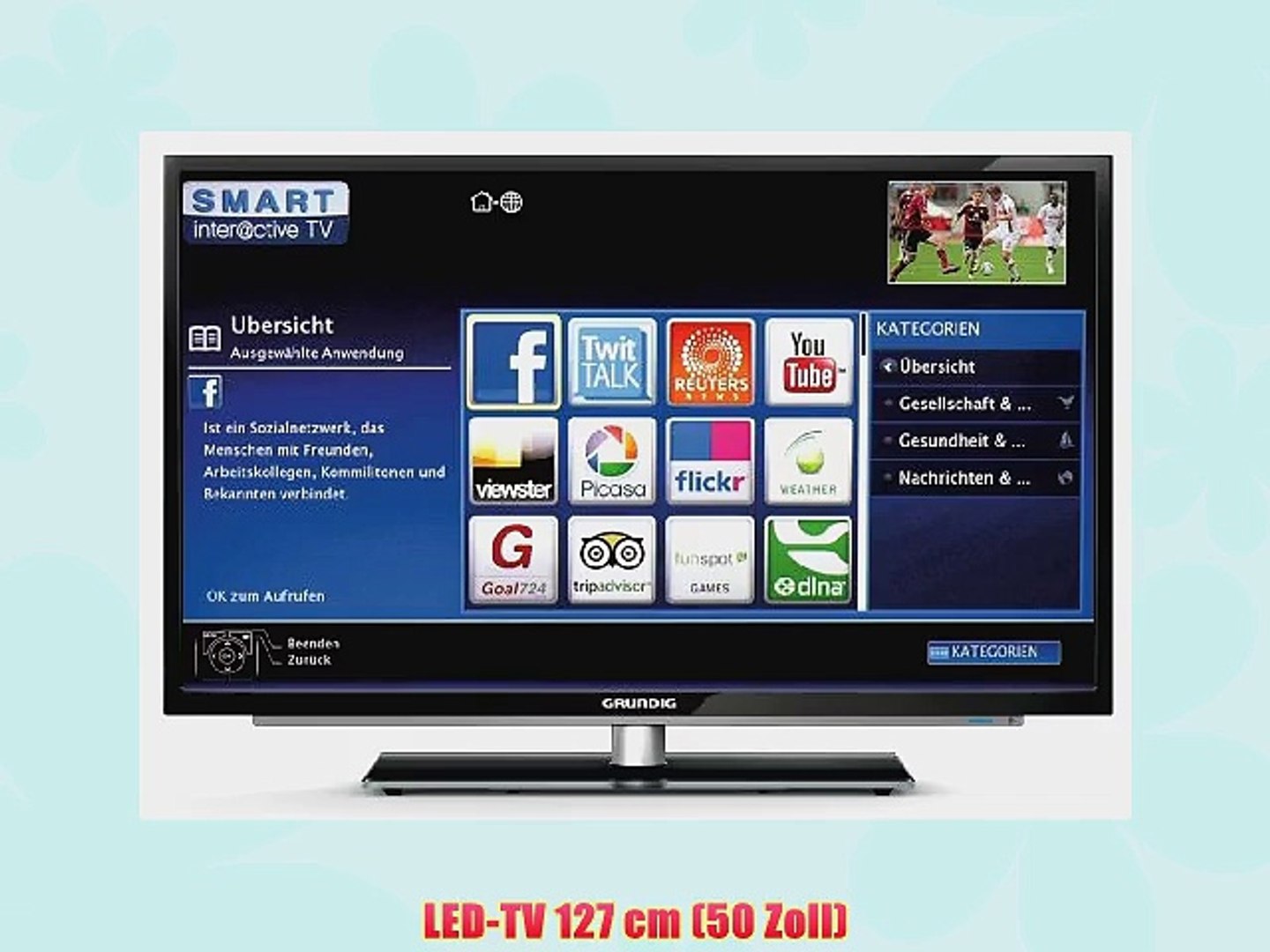 Grundig 50 VLE 920 BL 127 cm (50 Zoll) LED-Backlight-Fernseher (Full HD 200  Hz PPR DVB-T/C/S - video Dailymotion