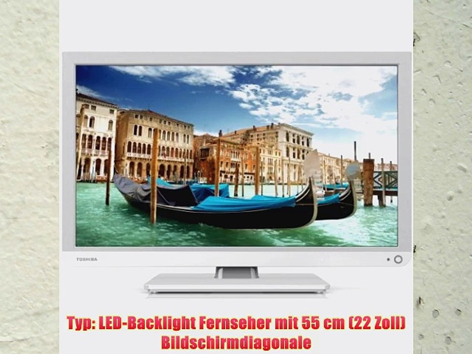 Toshiba 22L1334G 55 cm (22 Zoll) LED-Backlight-Fernseher (Full HD 100Hz AMR DVB-T/C) wei?