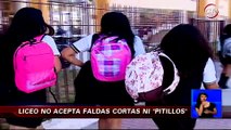Liceo no dejó entrar a clases a quienes ocupaban pitillos y jumpers cortos - CHV Noticias