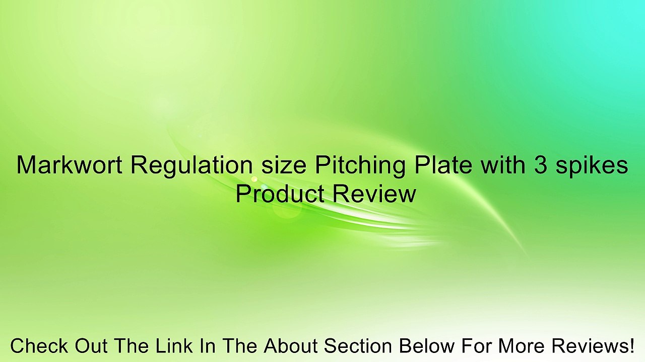 Markwort Regulation size Pitching Plate with 3 spikes Review