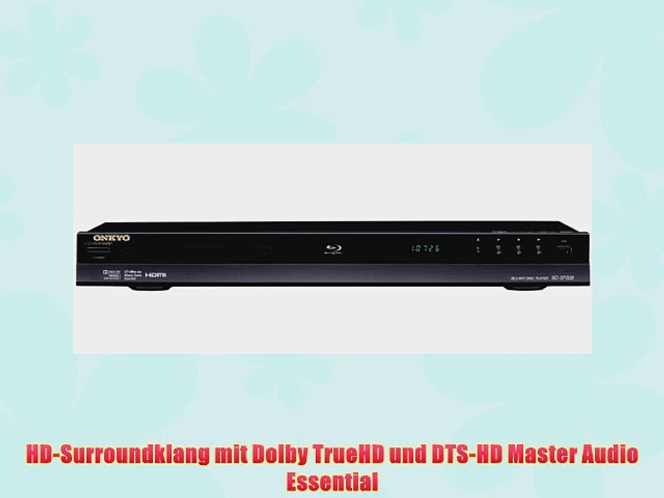 Onkyo BD-SP308 Blu Ray Player (HDMI Upscaler 1080p USB 2.0) schwarz