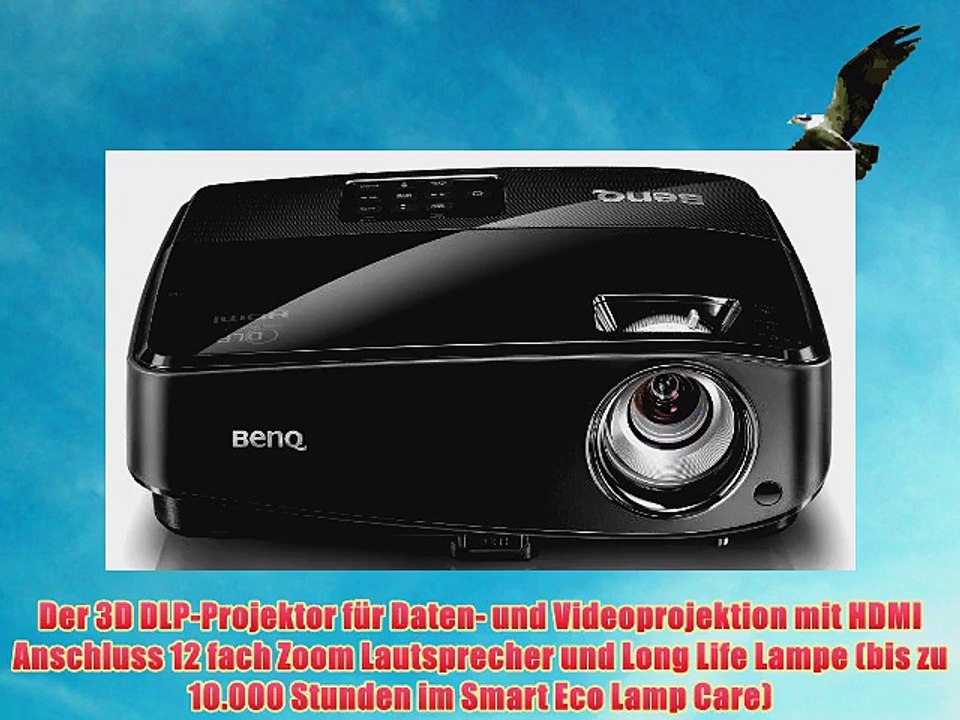 BENQ MW523 3D DLP Projektor (New 3D WXGA 1280x800 Pixel 3000 ANSI-Lumen 1280x800 Pixel Kontrast