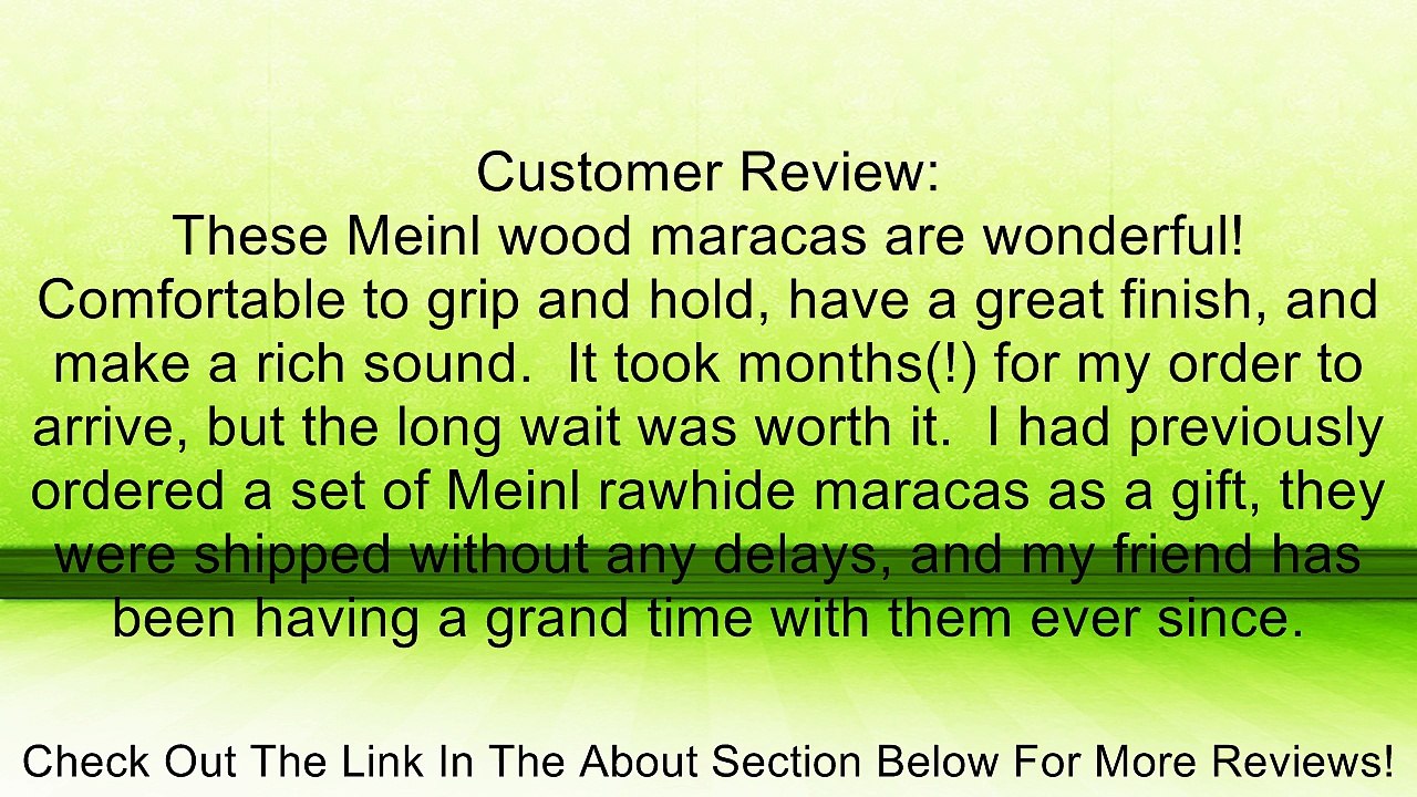 Meinl Percussion MWM2AM Traditional Wood Round Maracas, Amber Finish Review