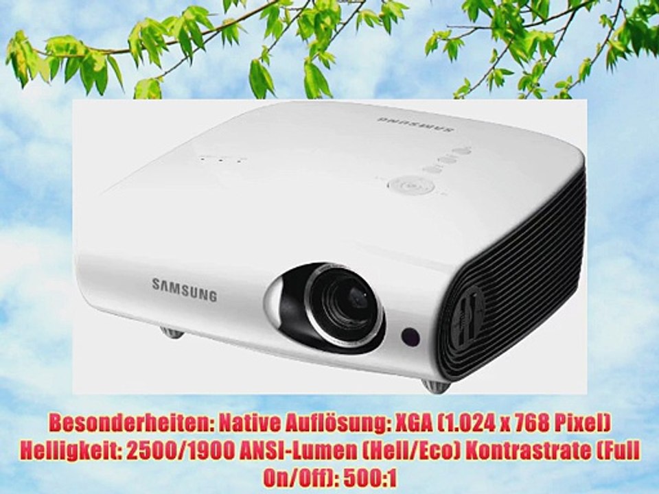 Samsung SP-L 250 W LCD-Projektor (Kontrast 500:1 2500 ANSI Lumen XGA 1024 x 768 Pixel) wei?