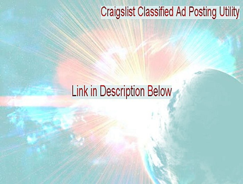 Craigslist Classified Ad Posting Utility Crack (Download Here 2015)