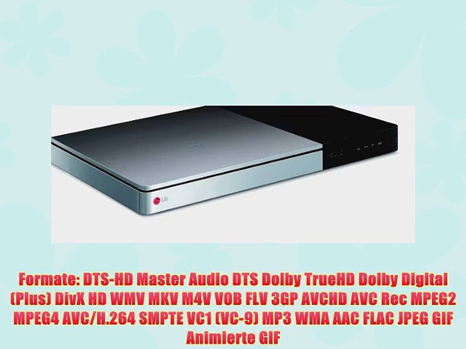 LG BP740 3D Blu-ray Player (WLAN Smart TV DLNA HDMI Ultra HD Upscaling LAN USB) schwarz/silber