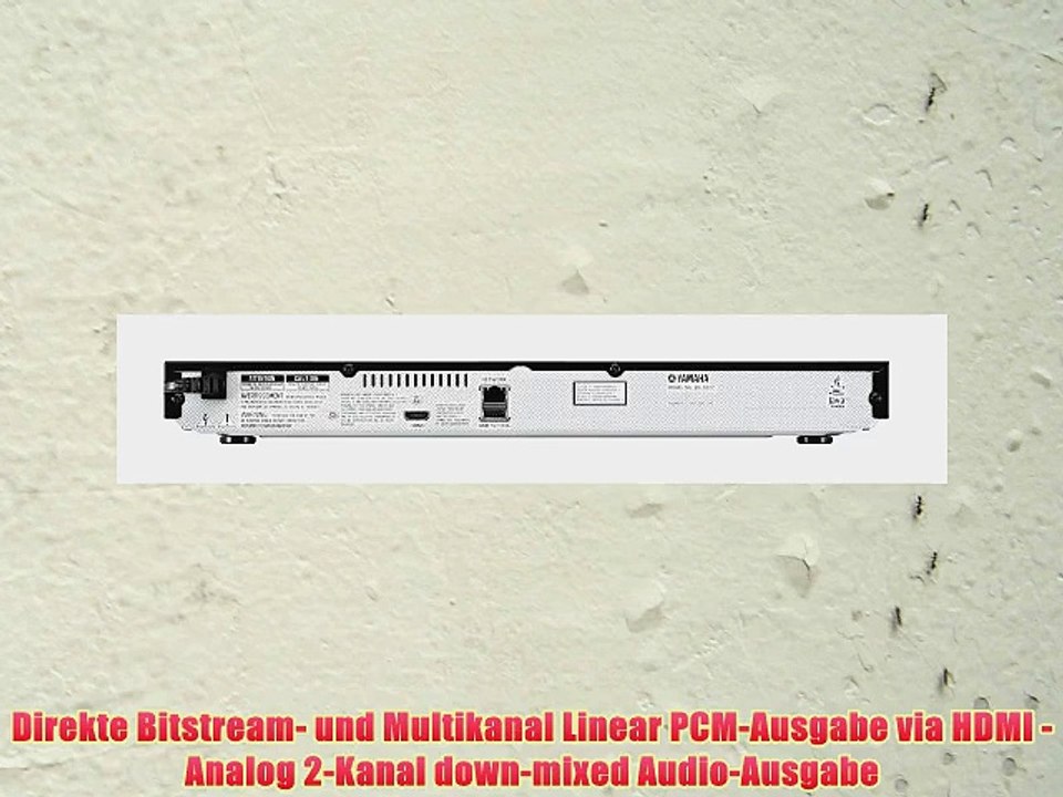 Yamaha BDS477 Blu-ray Player (App-Steuerung DLNA HDMI USB) schwarz