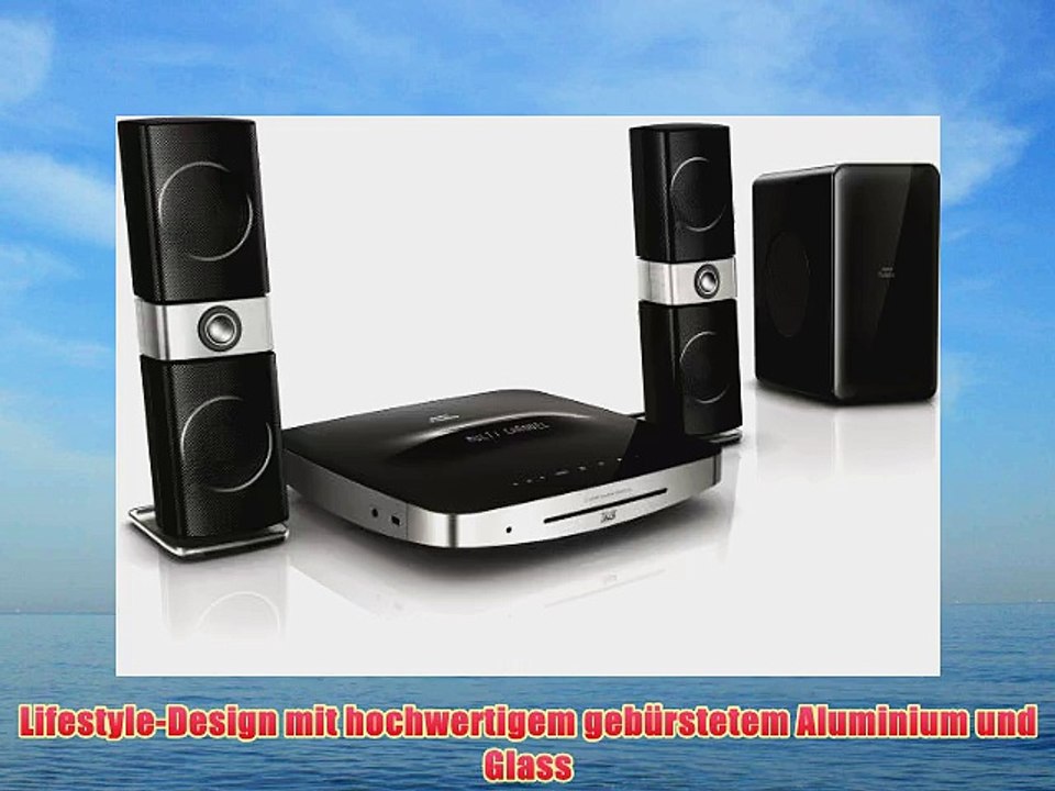 Philips Fidelio HTB9225D/12 2.1 Heimkinosystem mit Crystal Clear Sound (3 D Blu-ray Smart TV