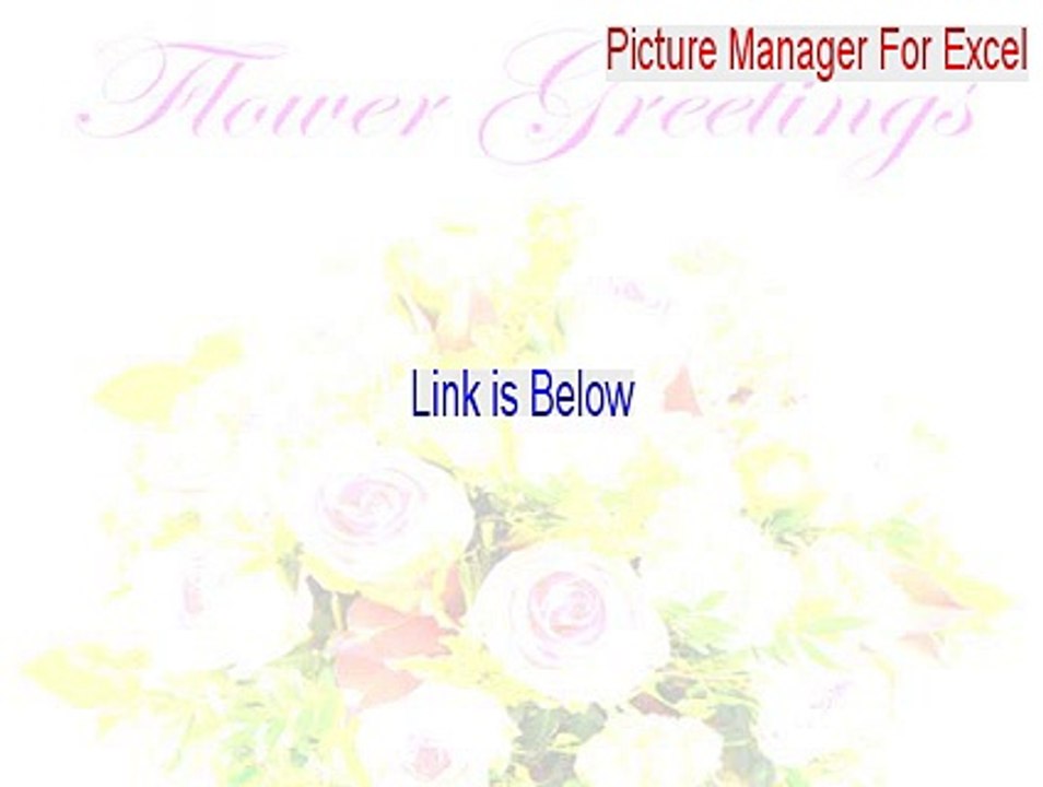 Picture Manager For Excel Serial - Instant Download [2015]