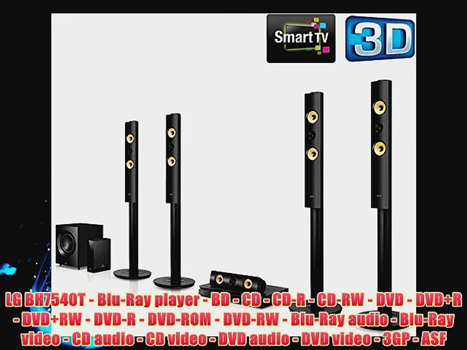 LG BH7540T - Blu-Ray player - BD - CD - CD-R - CD-RW - DVD - DVD R - DVD RW - DVD-R - DVD-ROM