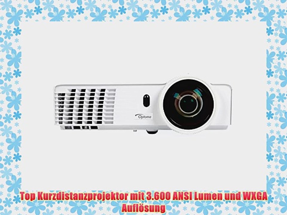 Optoma W306ST DLP-Projektor (WXGA 1280 x 800 Pixel Full 3D Kontrast 15000:1 3500 ANSI Lumen