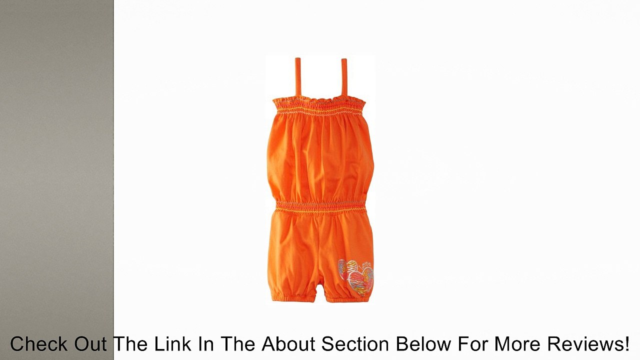 Kids Headquarters Little Girls' Printer Romper With Spaghettis Straps Toddler, Orange, 2T Review