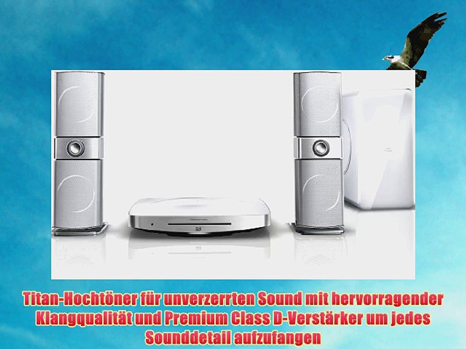 Philips Fidelio HTB9245D/12 2.1 Heimkinosystem mit Crystal Clear Sound (3 D Blu-ray Smart TV