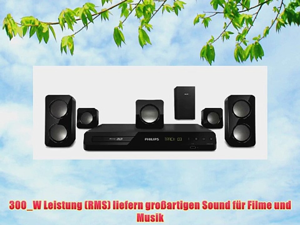 Philips HTB3560/12 5.1 3D Blu-ray Heimkinosystem (HDMI Full HD 300 W DivX iPod/iPhone/MP3 Link)