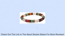 Multi-Gemstone Faceted Rondelle Stretch Bracelet, 7.5