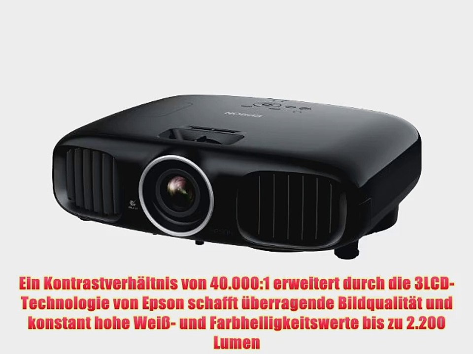 Epson EH-TW6000 3D LCD-Projektor (Kontrast 40.000:1 2.200 ANSI Lumen Full-HD 1920 x 1080 Pixel)