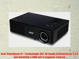 Acer X1263 DLP-Projektor (3000 ANSI Lumen 3D ready XGA 1024 x 768 Pixel Kontrast 17000:1)