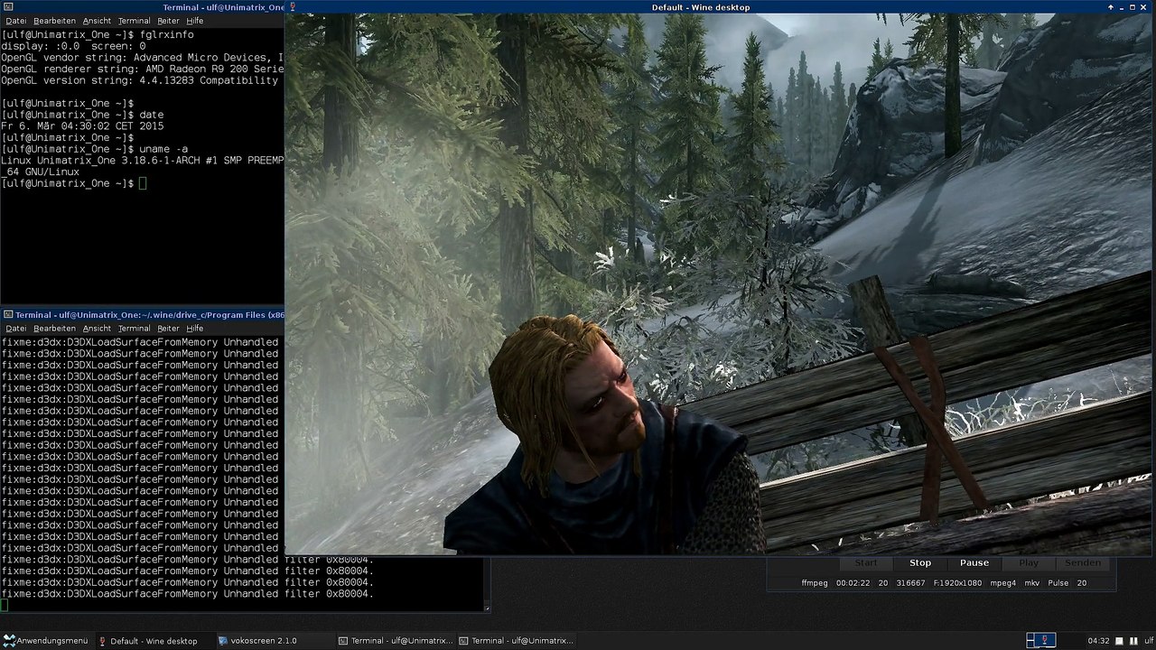 Arch Linux : Skyrim fglrx (catalyst-total) [wine]