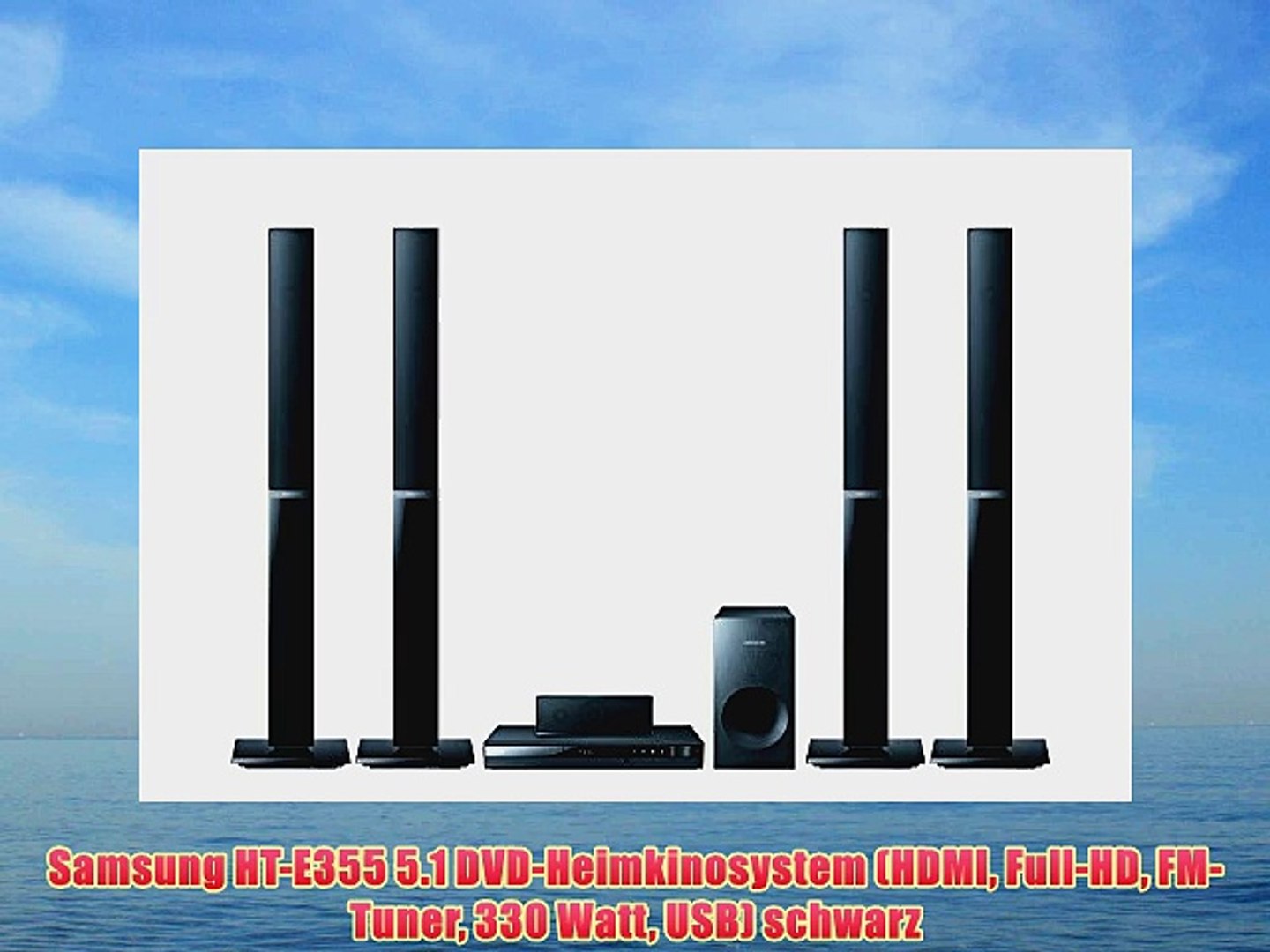 Samsung HT-E355 5.1 DVD-Heimkinosystem (HDMI Full-HD FM-Tuner 330 Watt USB)  schwarz - video Dailymotion