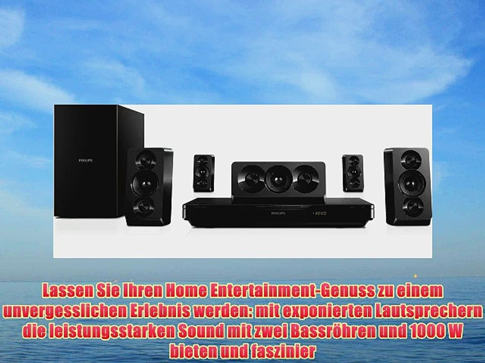Philips HTB3510/12 5.1 Heimkinosystem (3D Blu-Ray 1000W SmartTV HDMI SimplyShare) schwarz