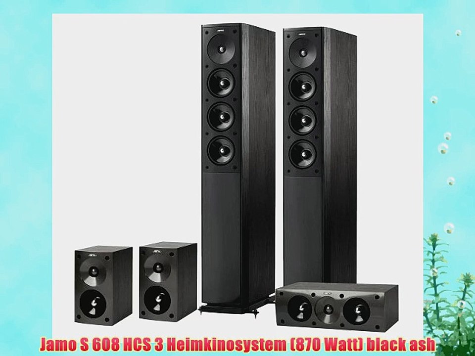 Jamo S 608 HCS 3 Heimkinosystem (870 Watt) black ash