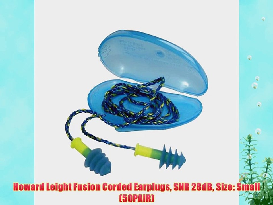 Howard Leight Fusion Corded Earplugs SNR 28dB Size: Small (50PAIR)