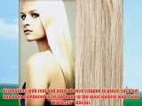 GoGoDiva Clip in Hair Extensions 100% Human Remy Hair #60 Lightest Blonde colour 18 inches