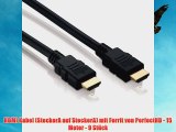 HDMI Kabel (SteckerA auf SteckerA) mit Ferrit von PerfectHD - 15 Meter - 9 St?ck