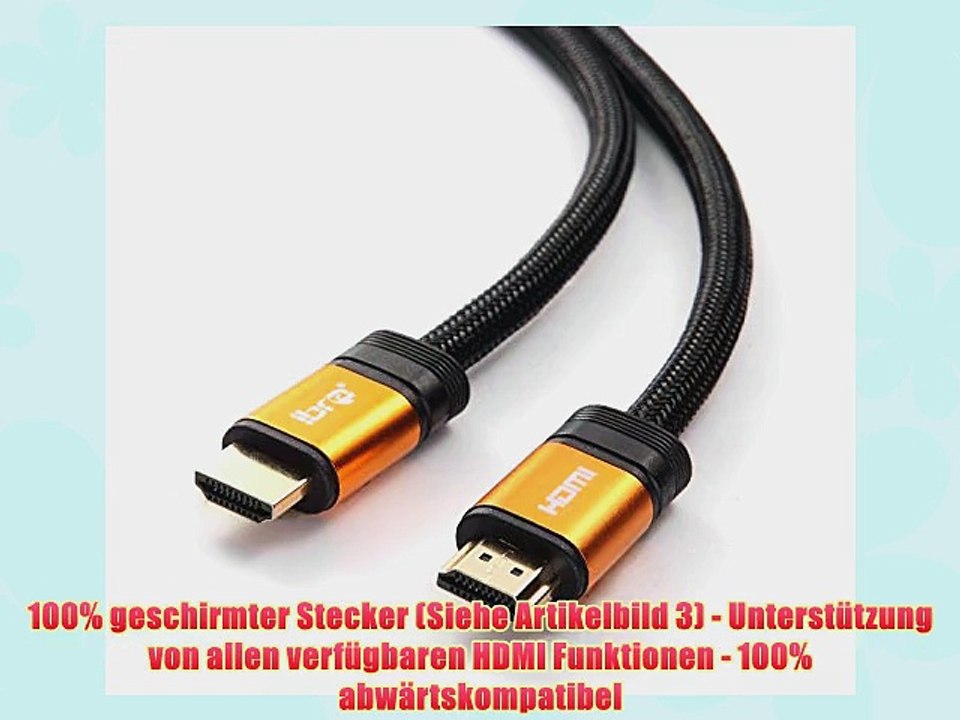 IBRA? ORANGE High Speed HDMI Kabel mit Ethernet 30 m (HDMI 1.4a / 2.0 Kompatibel 4k x 2k ULTRA