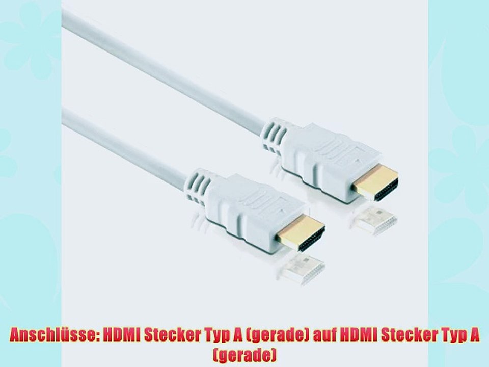 PerfectHD HDMI Kabel Stecker A -Stecker A (wei?) mit Ethernet - 20 Meter - 7 St?ck