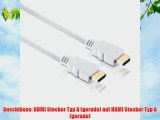 PerfectHD HDMI Kabel Stecker A -Stecker A (wei?) mit Ethernet - 75 Meter - 9 St?ck