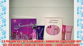 2 X PERFUME GIFT SETS FOR WOMEN ~ SAMANTHA 2PC PERFUME GIFT SET FOR WOMEN - 100ML EDT POUR