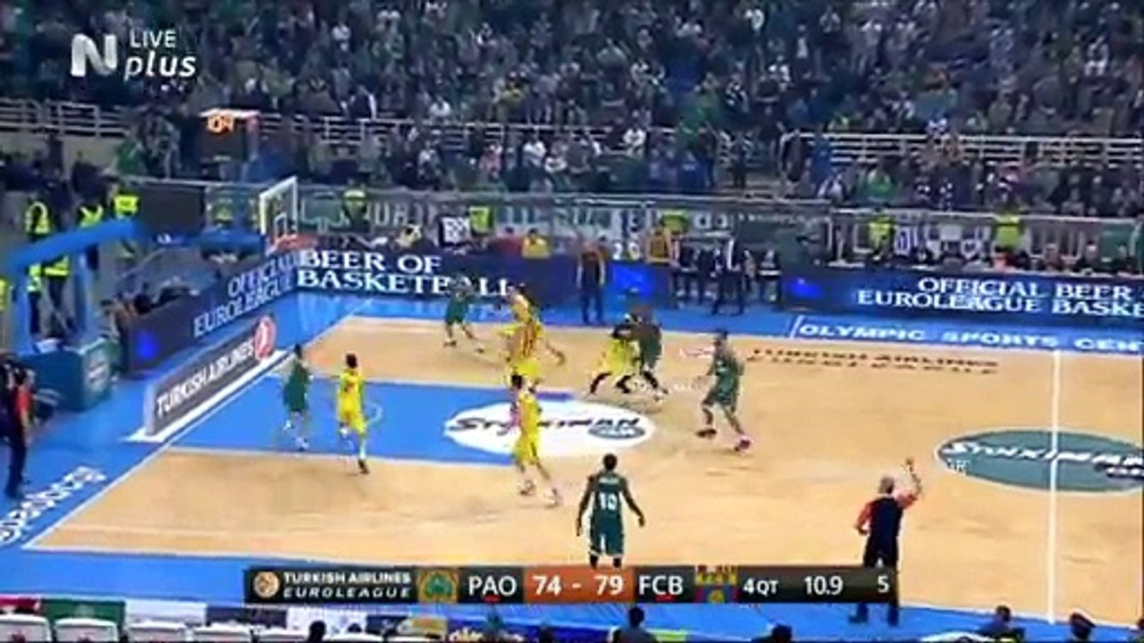 ΔΙΑΜΑΝΤΙΔΗΣ τρίποντο ενώ ΕΠΕΦΤΕ ! ! Παναθηναϊκός-Μπαρσελόνα _PANATHINAIKOS-Barcelona‬ - HD 05-03-2015