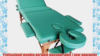 Massage Imperial Professional Lightweight Green 3-Section Portable Massage Table Spa Reiki