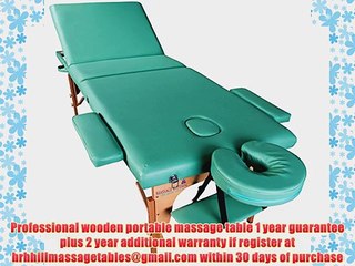 Massage Imperial Professional Lightweight Green 3-Section Portable Massage Table Spa Reiki