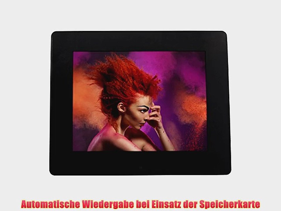 Rollei Pissarro DPF-80 digitaler HD Bilderrahmen mit Fernbedienung 8 Zoll - 1024 x 768 - Schwarz