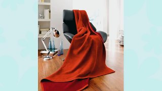 Bocasa Biederlack 150 x 200 cm Exquisite Cotton Blanket Throw Terra Orange