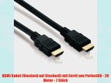 HDMI Kabel (SteckerA auf SteckerA) mit Ferrit von PerfectHD - 20 Meter - 7 St?ck