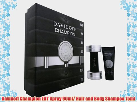 Davidoff Champion EDT Spray 90ml/ Hair and Body Shampoo 75ml