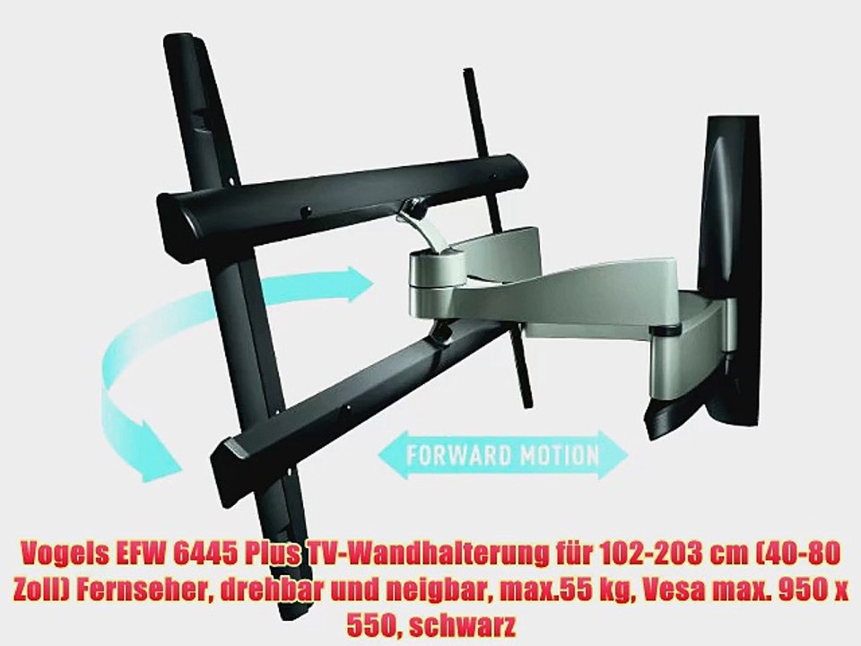 Vogels EFW 6445 Plus TV-Wandhalterung f?r 102-203 cm (40-80 Zoll) Fernseher drehbar und neigbar