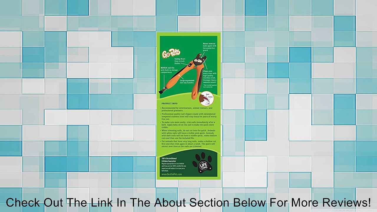 Pet Nail Clippers for Dogs & Cats by GoPets [70% OFF This Week ONLY Lunar New Year Sale] | Trimmer Includes FREE Nail File | Get High Quality Professional Results | Great For All Large Medium or Small Breed | Safely Trim Paws and Claws With Quick Sensor S