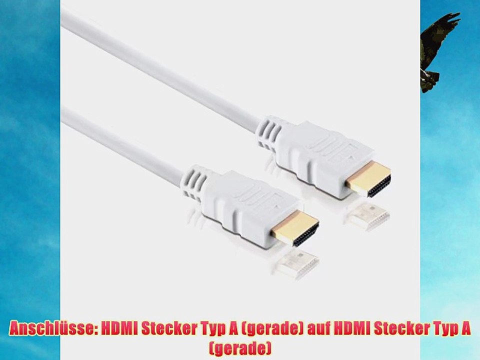 PerfectHD HDMI Kabel Stecker A -Stecker A (wei?) mit Ethernet - 125 Meter - 9 St?ck
