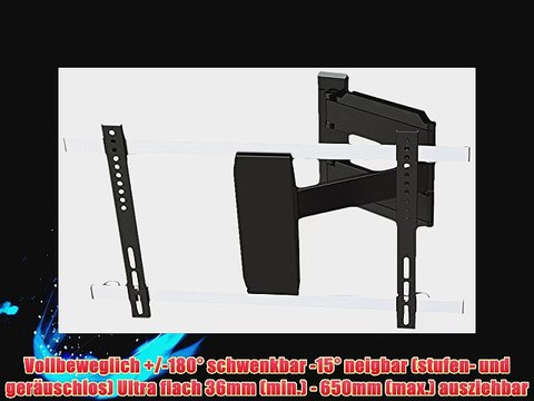 PureMounts TV Wandhalterung PM-Slimflex-65 - neigbar schwenkbar flach ultraslim f?r Fernseher
