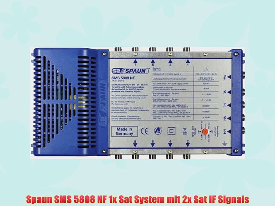 Spaun SMS 5808 NF 1x Sat System mit 2x Sat IF Signals