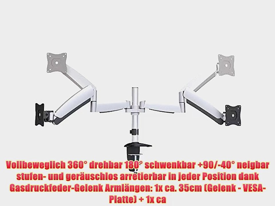 St?rch H?henverstellbare Tisch-Halterung f?r zwei Monitore mit Rotationsfunktion High-Desk-2