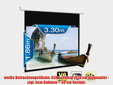 330 x 186 cm (378 cm Diagonale) Profi Motorleinwand von ULTRALUXX ? im 16:9 Format (1:14:321:10