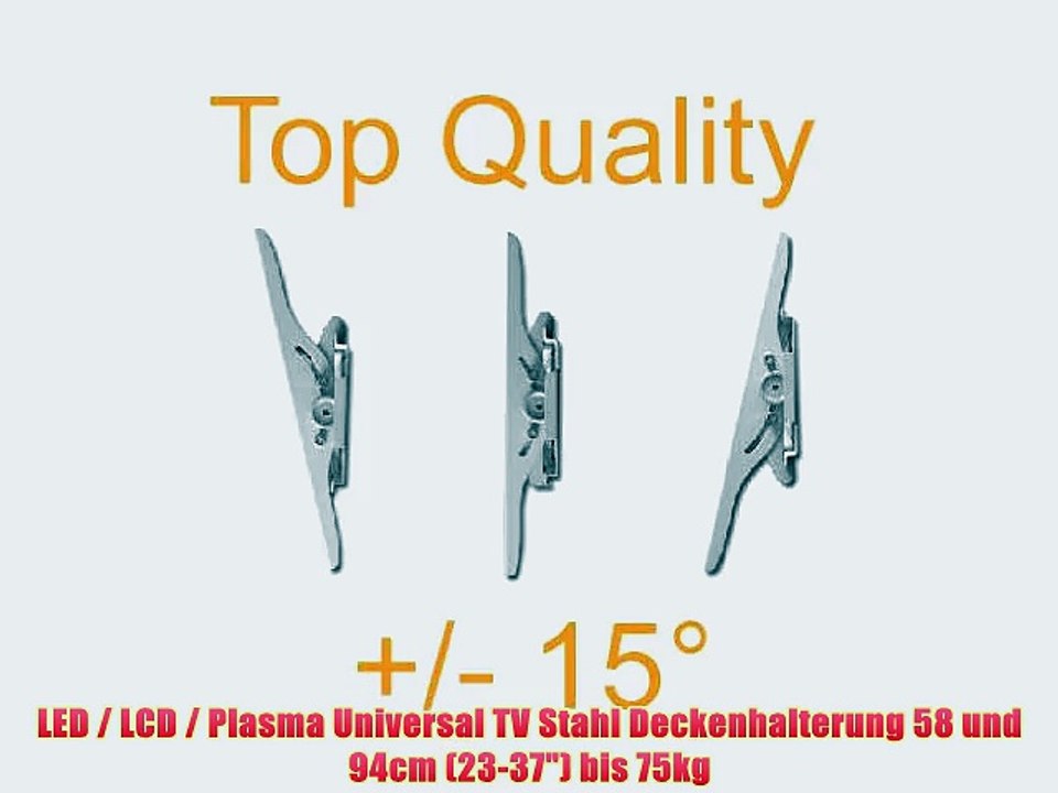 LED / LCD / Plasma Universal TV Stahl Deckenhalterung 58 und 94cm (23-37) bis 75kg