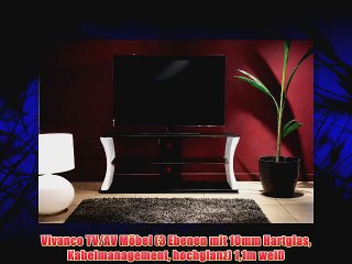 Vivanco TV/AV M?bel (3 Ebenen mit 10mm Hartglas Kabelmanagement hochglanz) 11m wei?