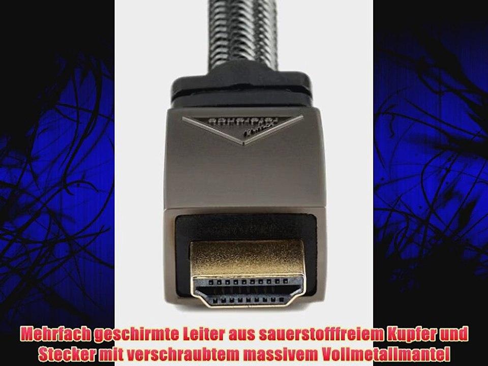 Sound Reference HDMI - 750m hochwertiges High-speed HDMI Kabel mit Ethernet und 24-Karat-1080p-24p